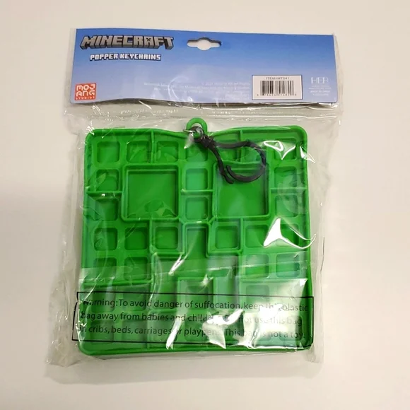 Minecraft Creeper Fidget Popper Keychain - Picture 2 of 2